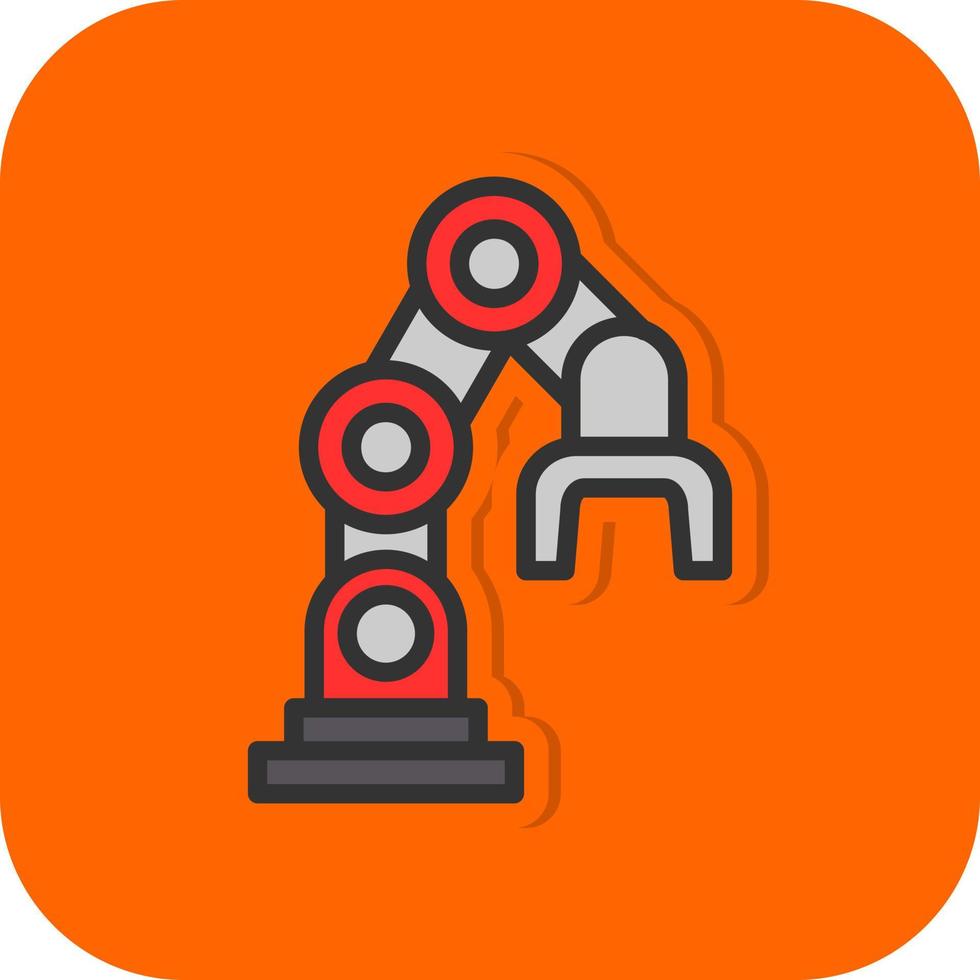 Roboterarm-Vektor-Icon-Design vektor