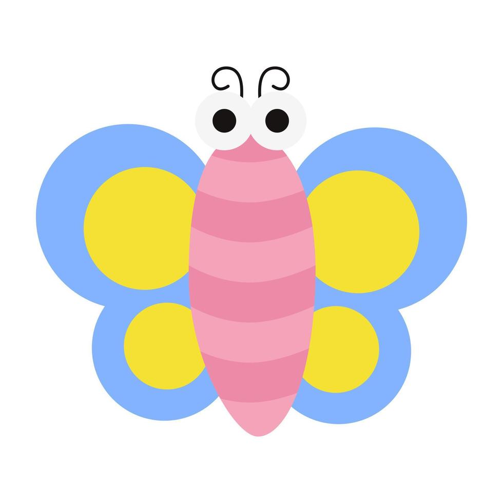 Schmetterling Karikatur Symbol. vektor