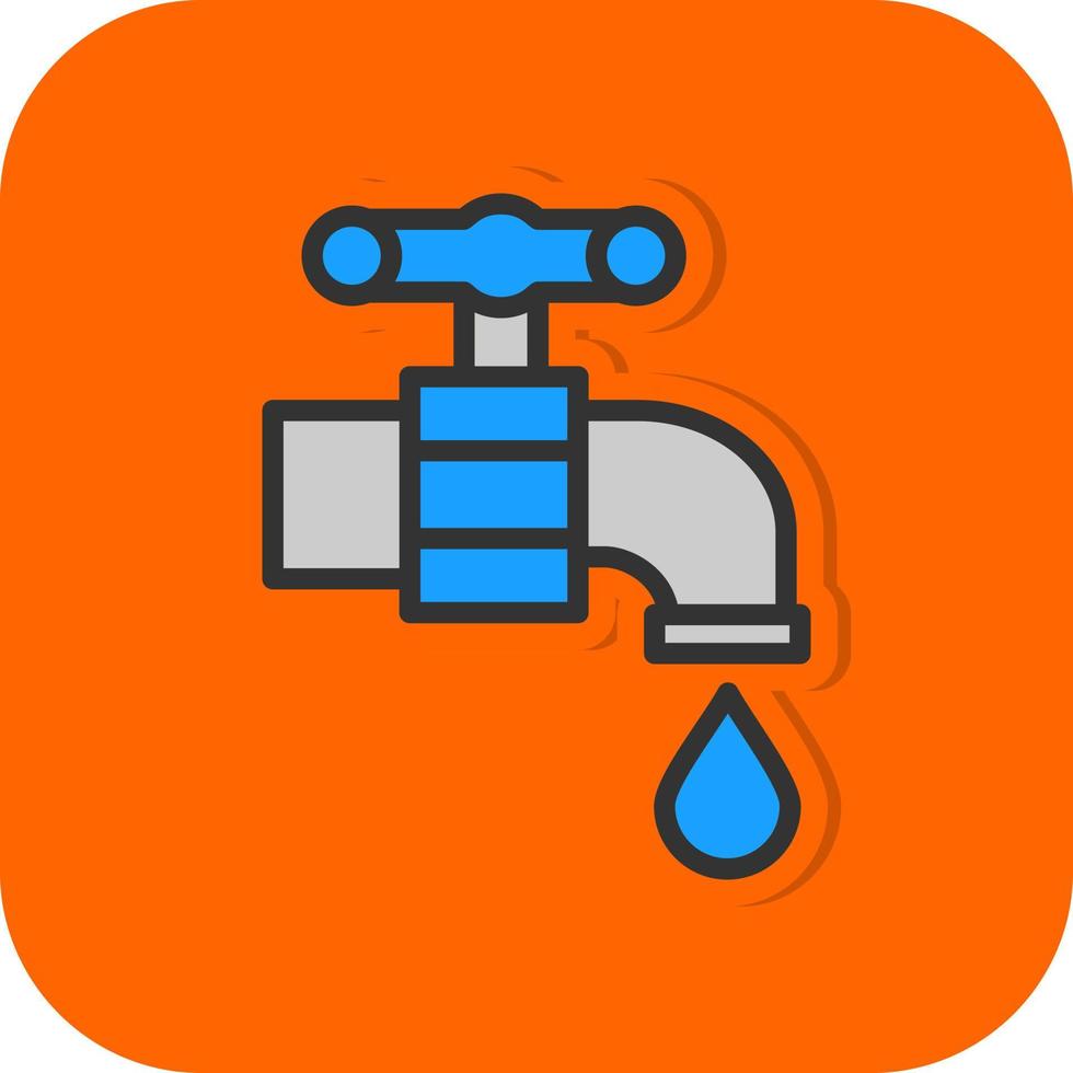 Wasserhahn-Vektor-Icon-Design vektor