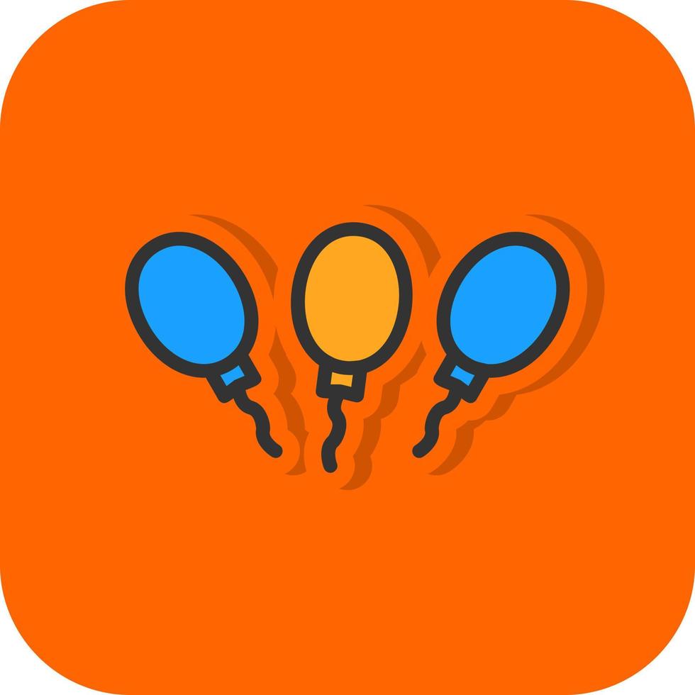 Luftballons-Vektor-Icon-Design vektor