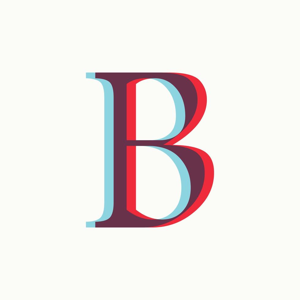 Initiale b Illusion Logo vektor
