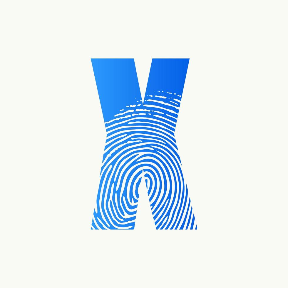 första x finger skriva ut logotyp vektor
