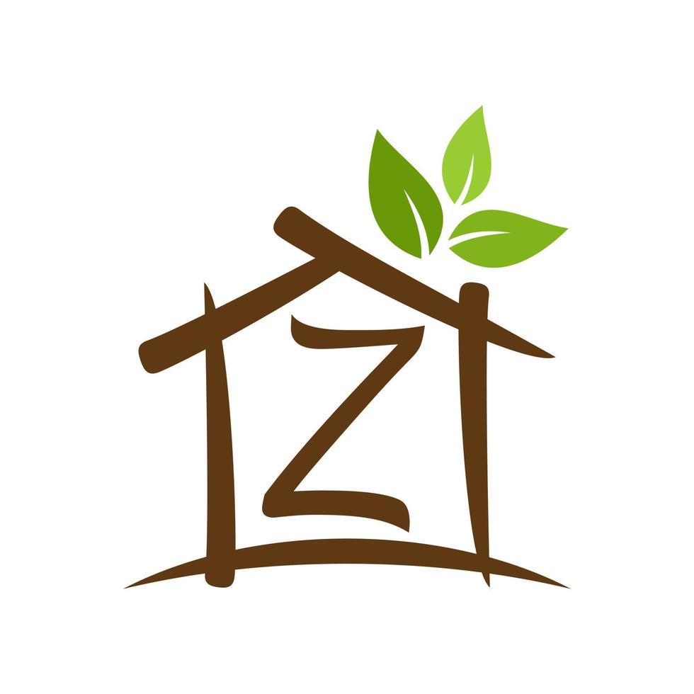 Initiale z Zuhause Garten Logo vektor