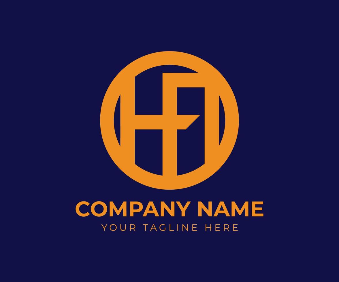 Logo Design Ha Monogramm Initiale Vektor. kreativ Logo einfach mit Orange Farbe Design. Alphabet Brief Symbol Logo Ha. vektor