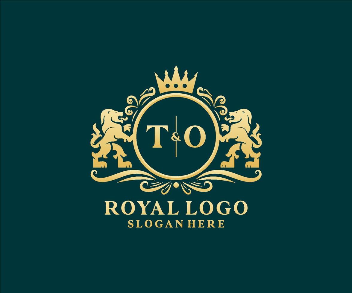 Anfangsbuchstabe Lion Royal Luxury Logo Vorlage in Vektorgrafiken für Restaurant, Lizenzgebühren, Boutique, Café, Hotel, heraldisch, Schmuck, Mode und andere Vektorillustrationen. vektor