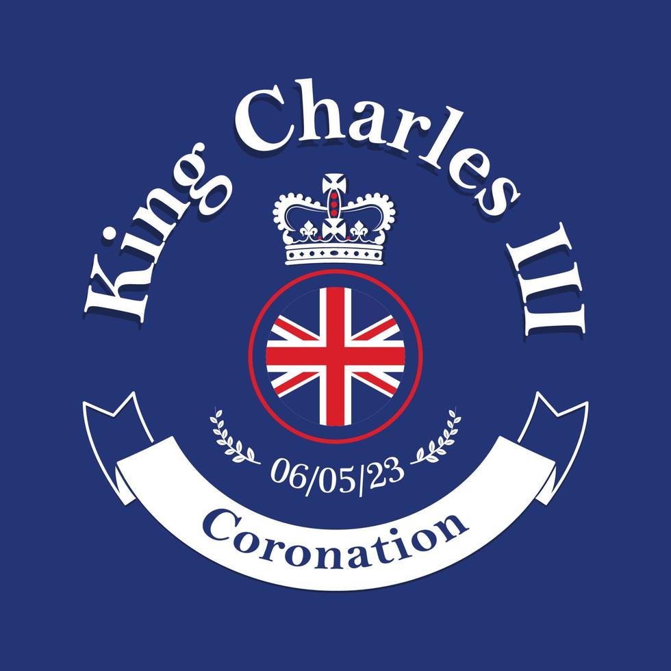 kung charles iii kröning - prins charles av wales blir kung av England vektor