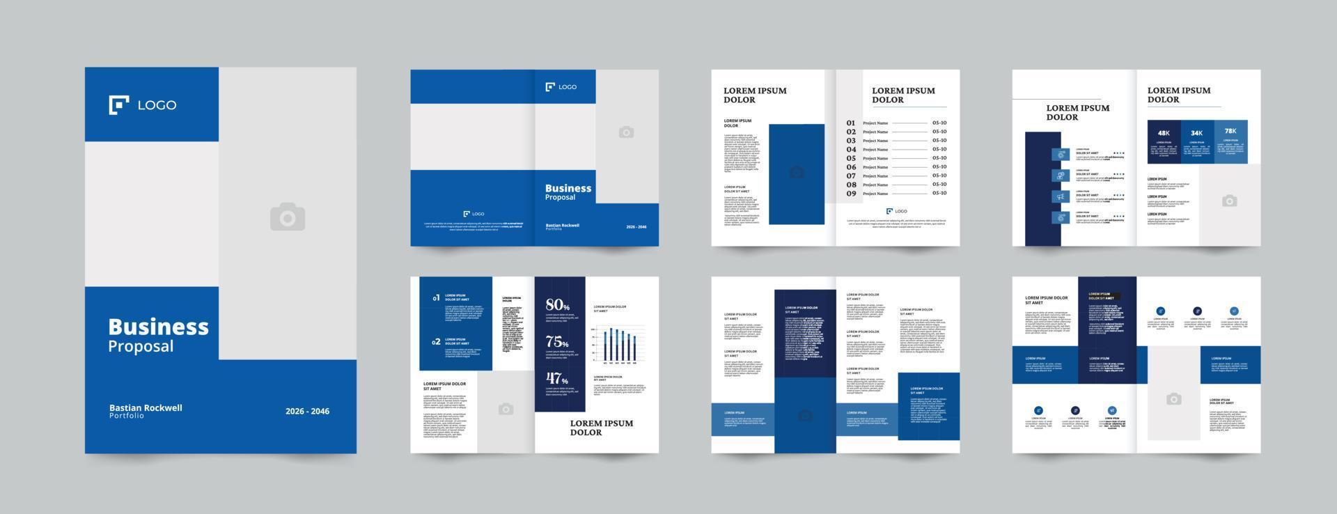 Geschäft Vorschlag Portfolio Broschüre Design Vorlage vektor