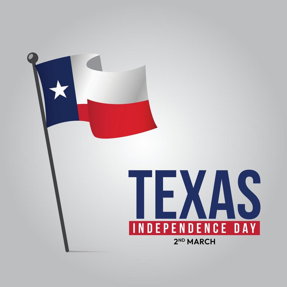 Texas Unabhängigkeit Tag März 2 Hintergrund, Texas Zustand Flagge, Gruß Karte, Banner, Poster, Vektor Illustration