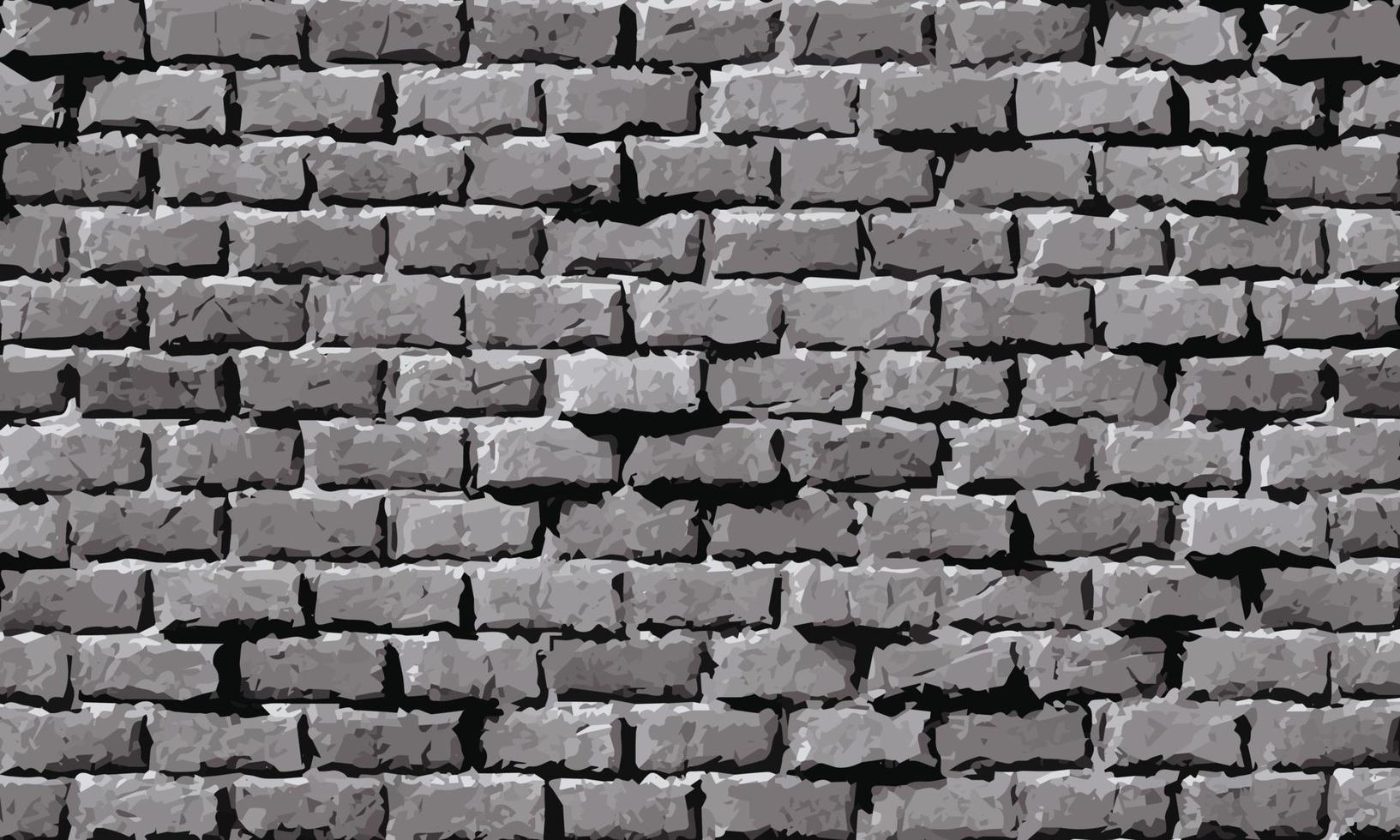 svart tegel vägg mönster textur vektor bakgrund. närbild tegel vägg yta