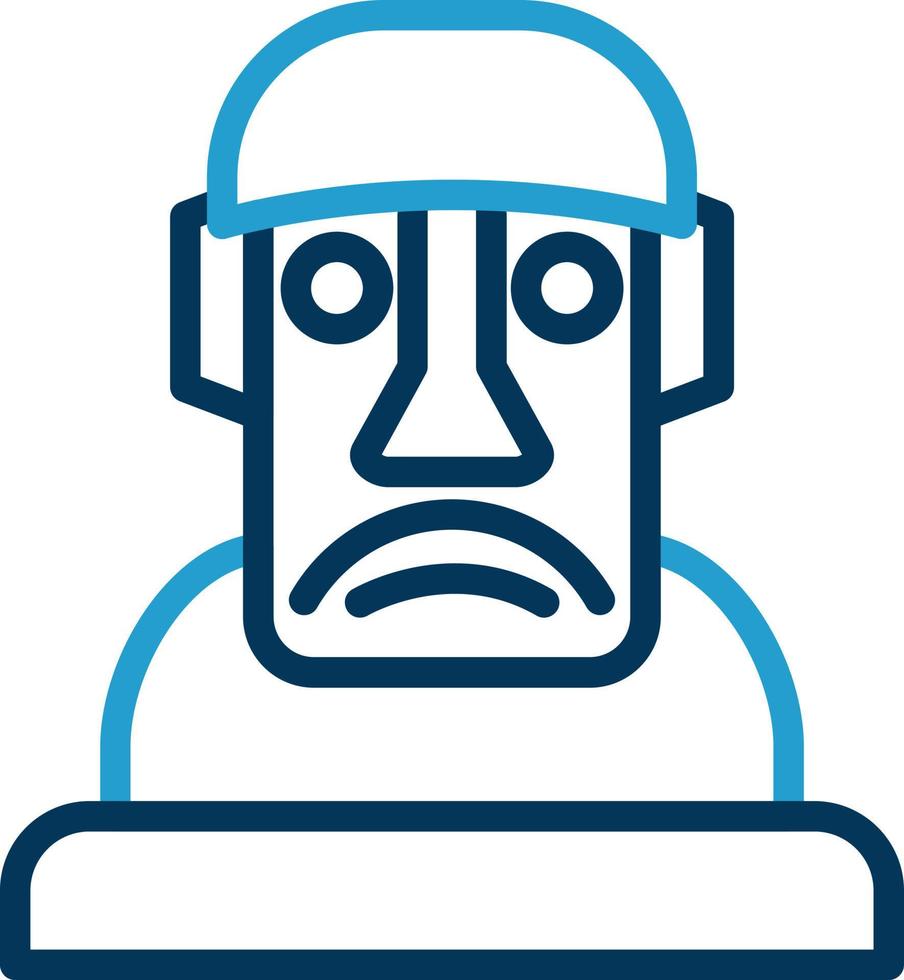 Moai-Vektor-Icon-Design vektor