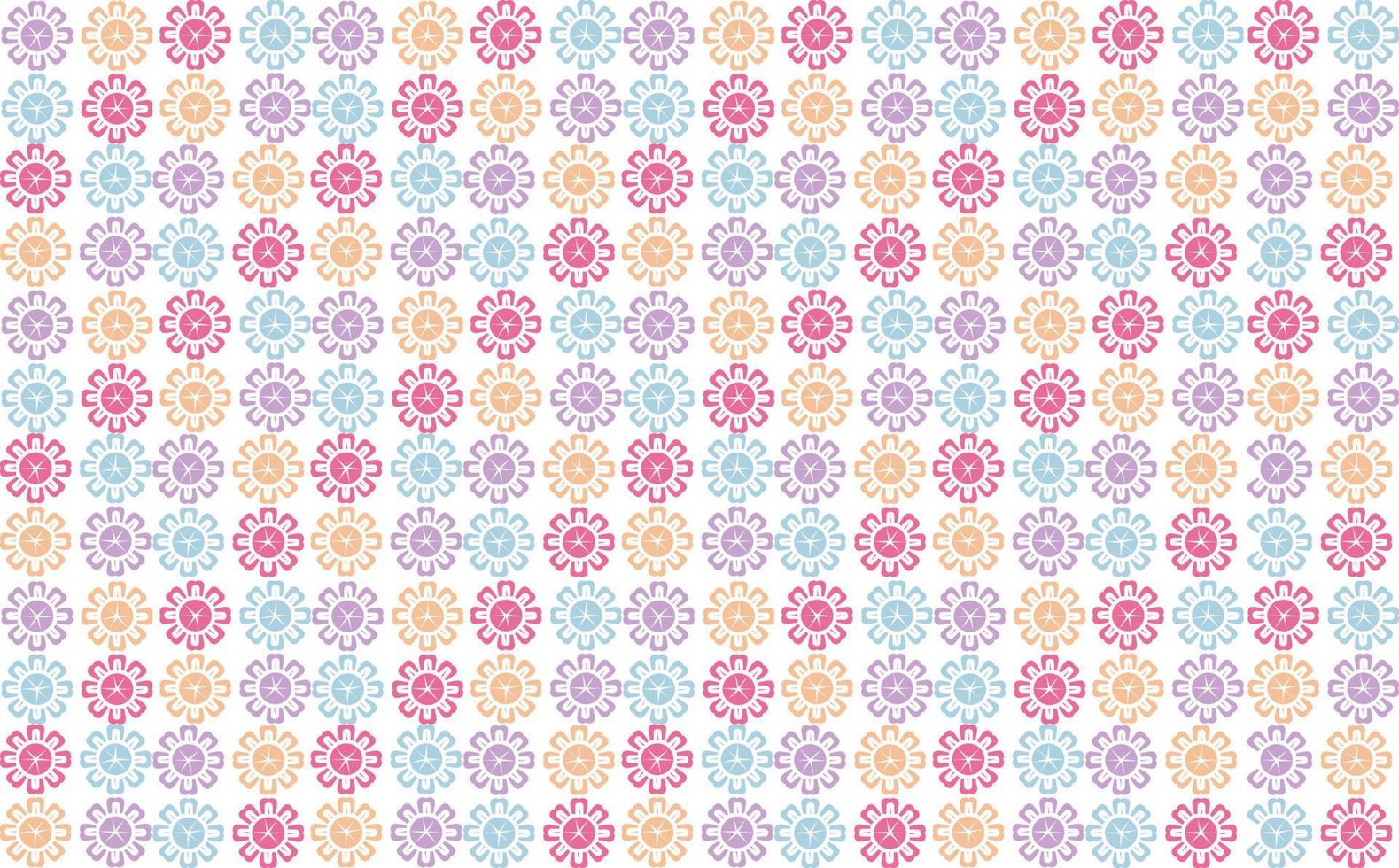bunt Pastell- Blume gefliest Muster. geeignet zum Stoff, Marke, Hintergrund, Banner, Abdeckung, und Drucke. vektor