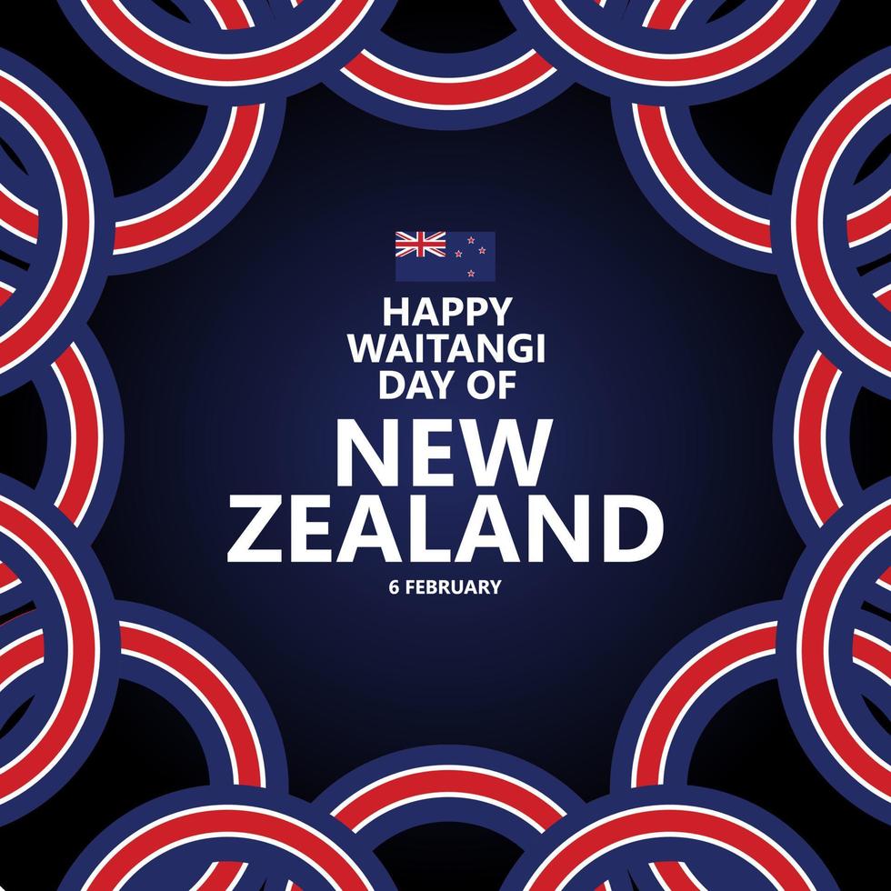 Waitangi Tag von Neu Neuseeland Feier Vektor Vorlage.