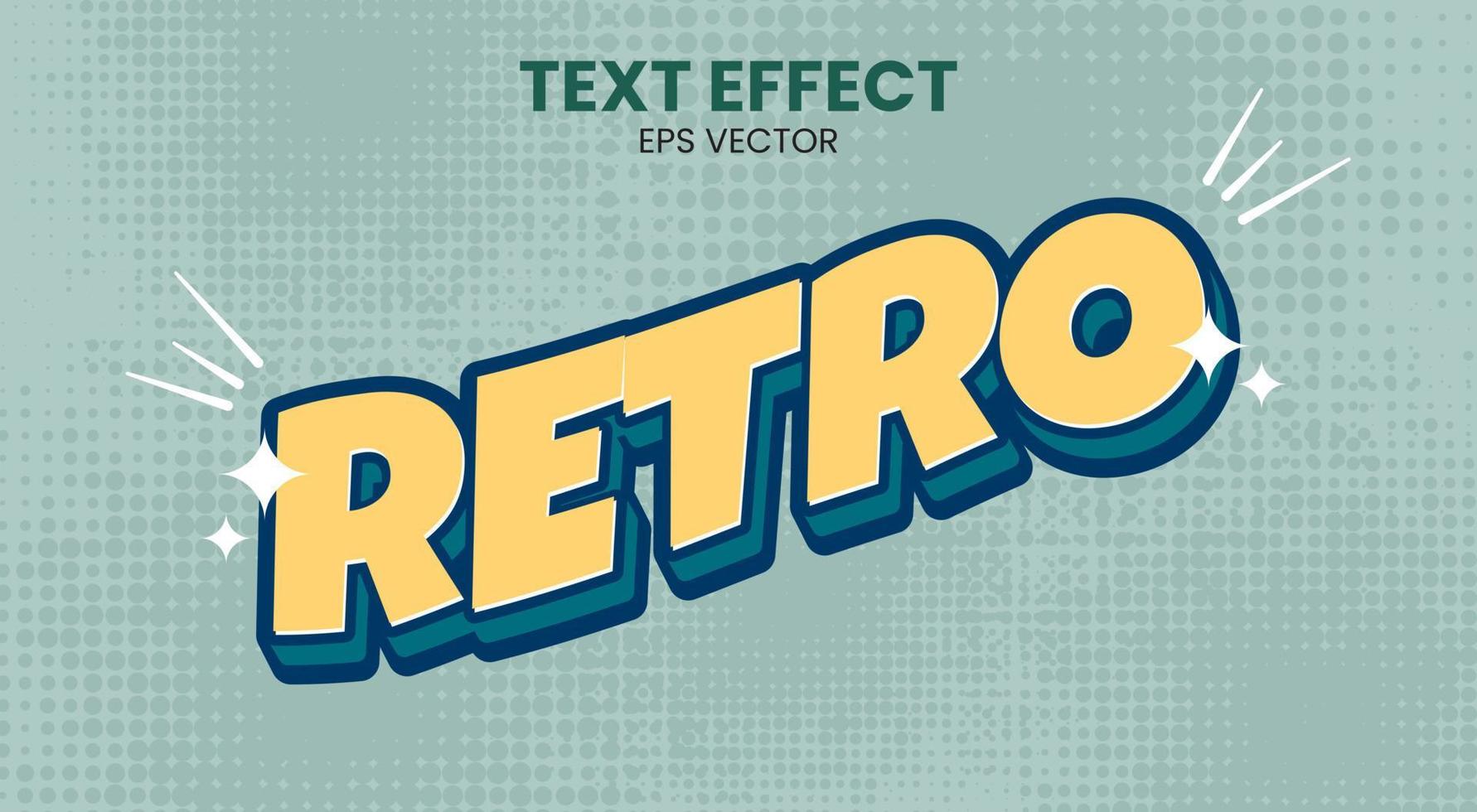 Retro-Texteffekt vektor