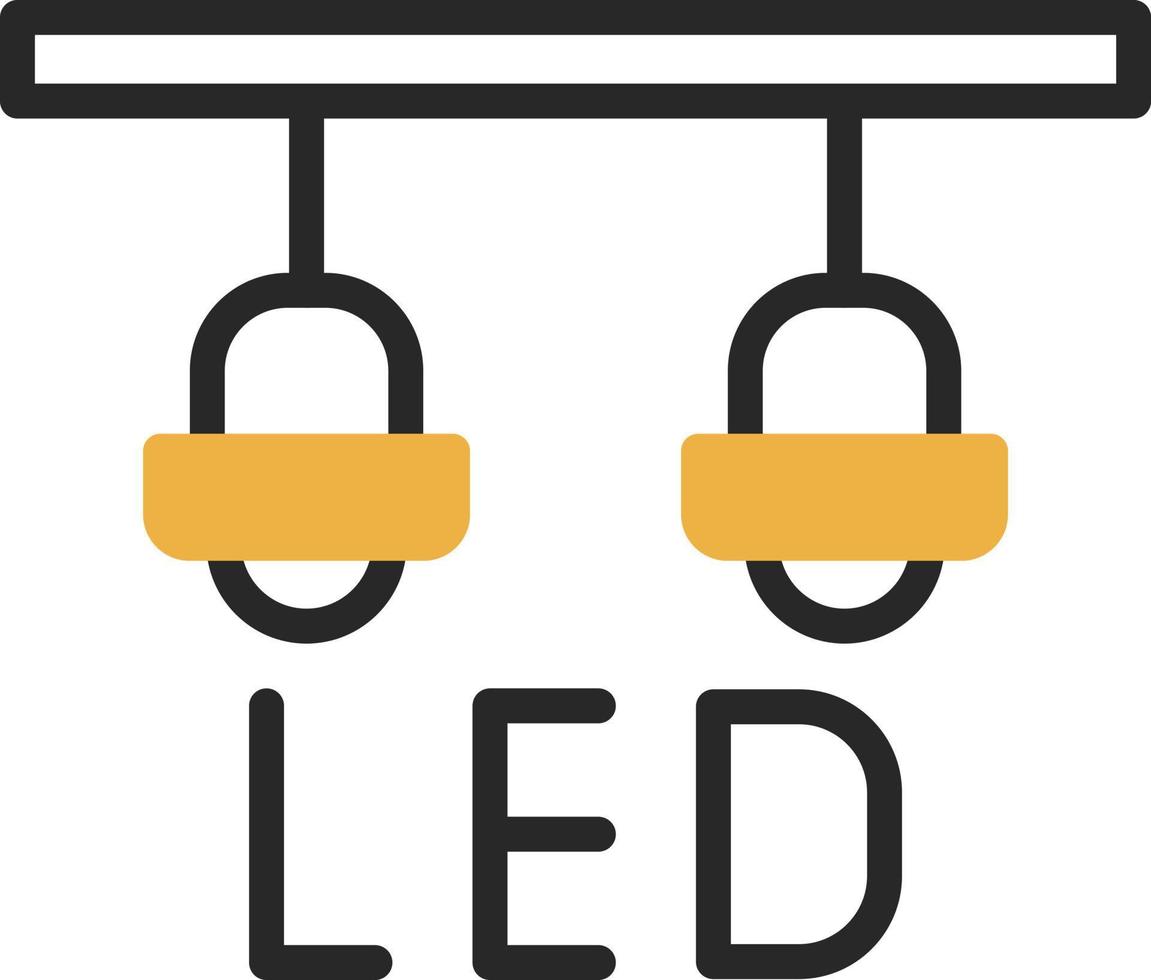 LED-Lampen-Vektor-Icon-Design vektor