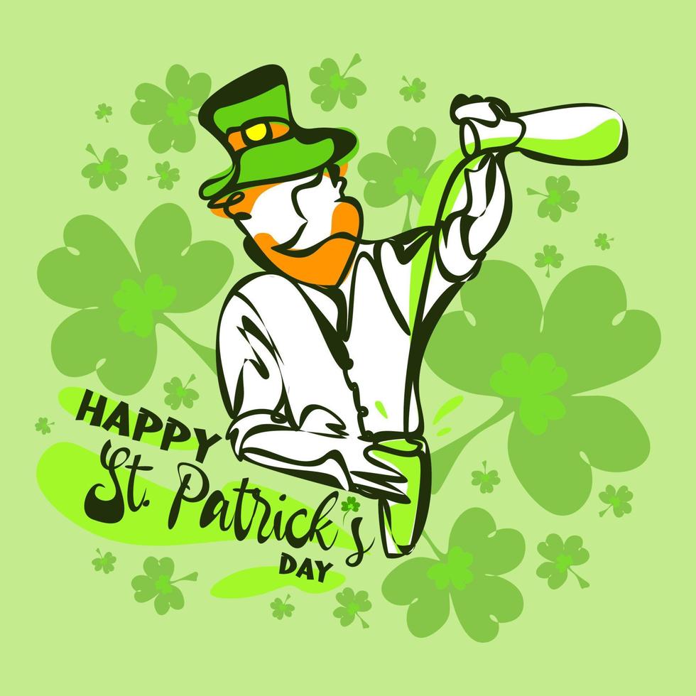 glücklich st. Patricks Tag handgeschrieben Beschriftung Zitat zum Postkarten, Banner, Einladung, Poster, T-Shirts. Vektor Illustration