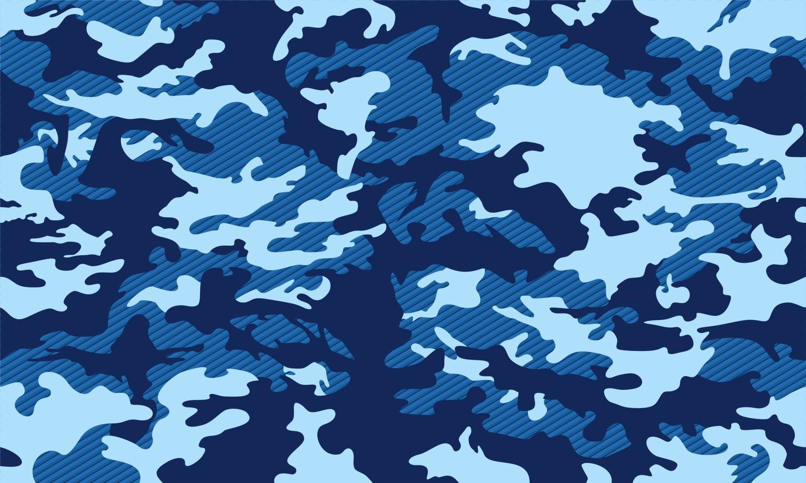 kamouflage mönster bakgrund sömlös vektor illustration. klassisk Kläder stil maskering camo upprepa skriva ut. blå färger flottor textur.
