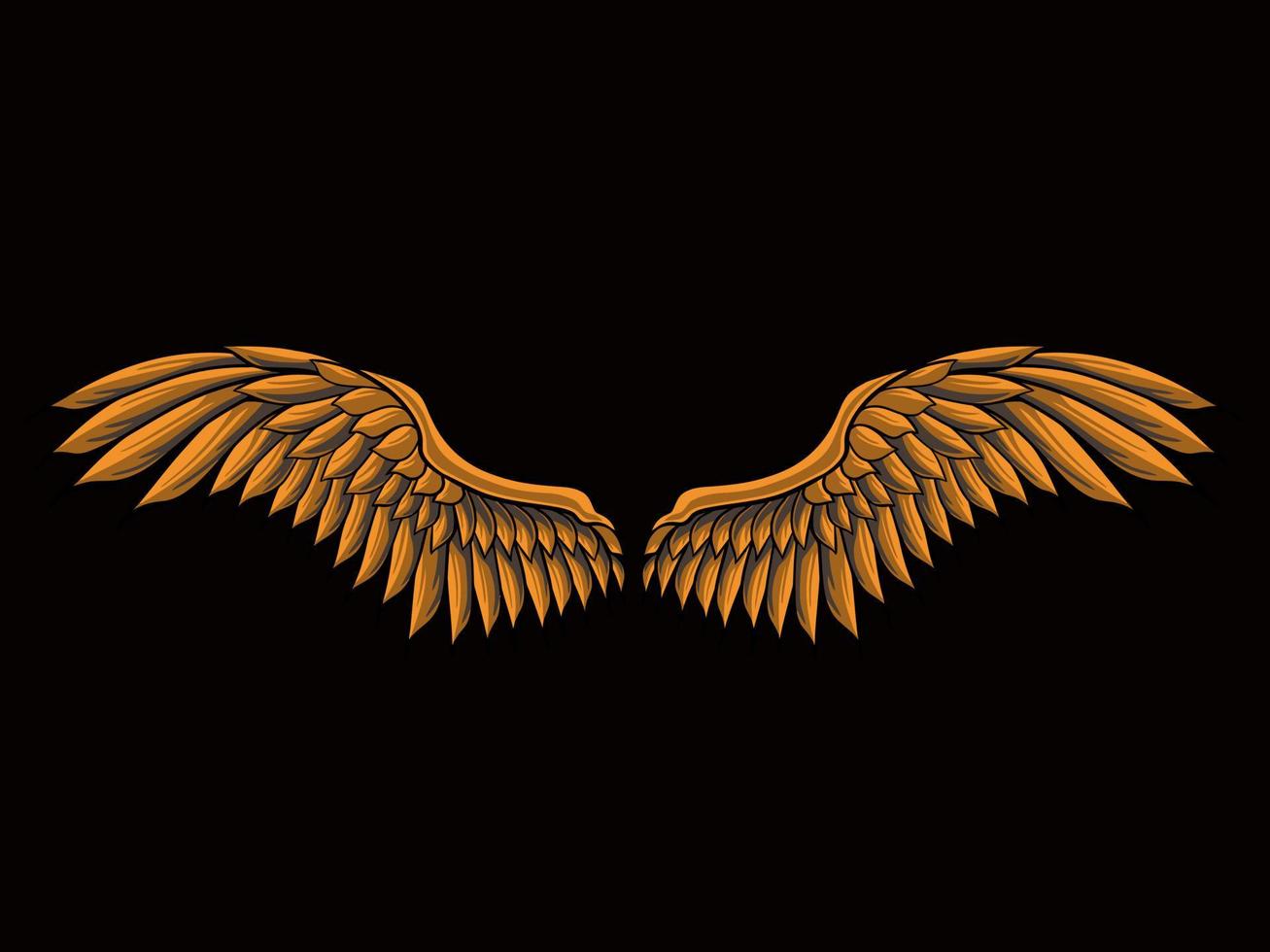 Vogel Flügel Vektor Design zum Elemente, Farbe editierbar