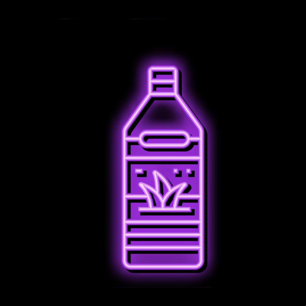 juice aloe vera neon glöd ikon illustration vektor