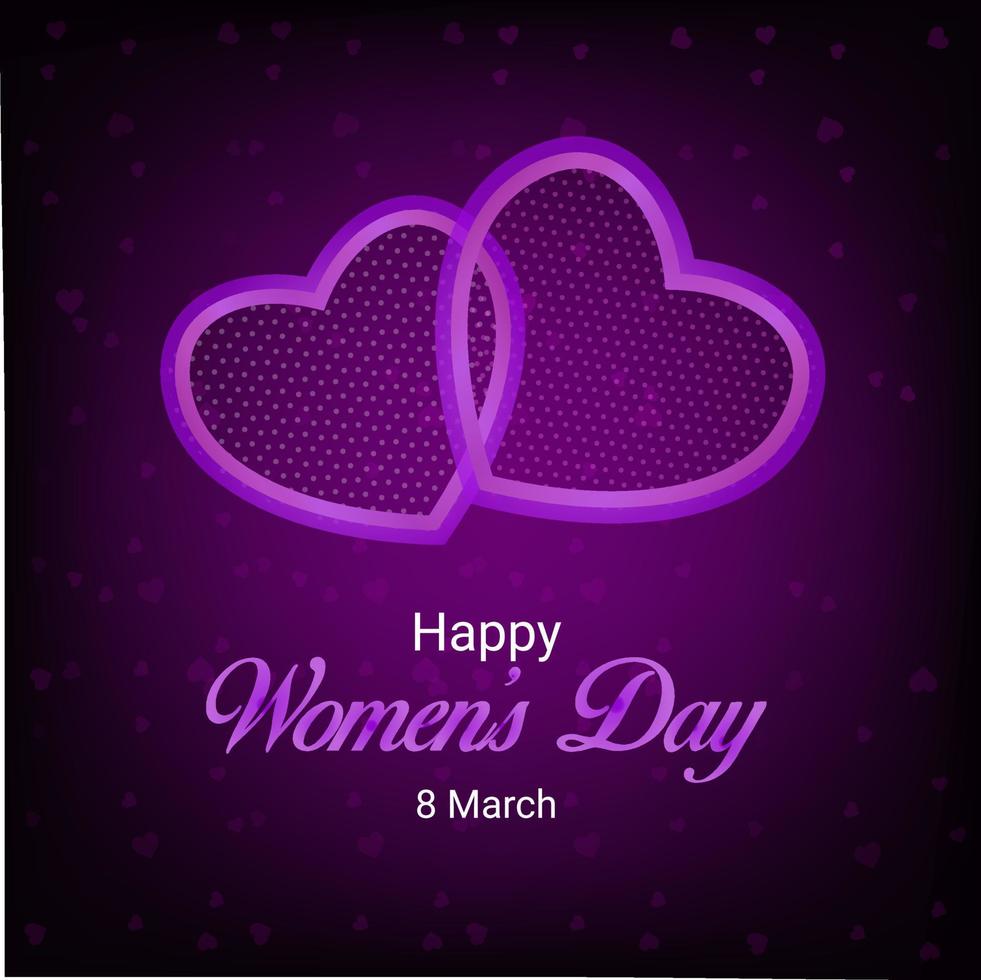 Damen Tag, glücklich International Damen Tag, Vektor Flyer und Sozial Medien Post