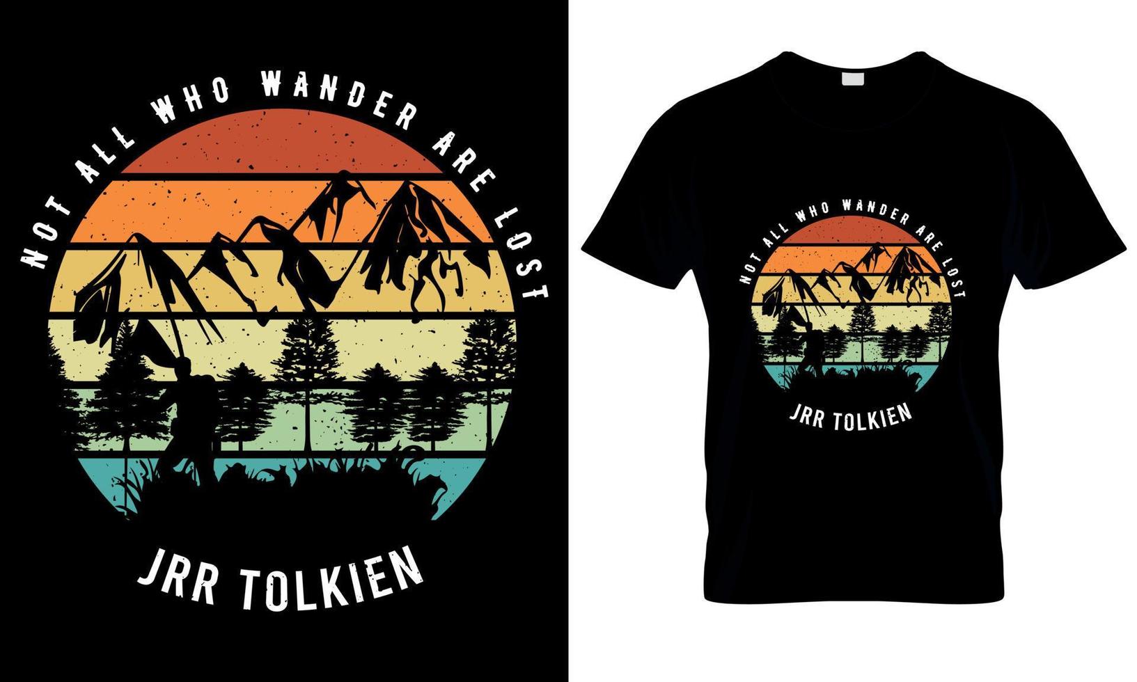 Wander-T-Shirt-Design vektor