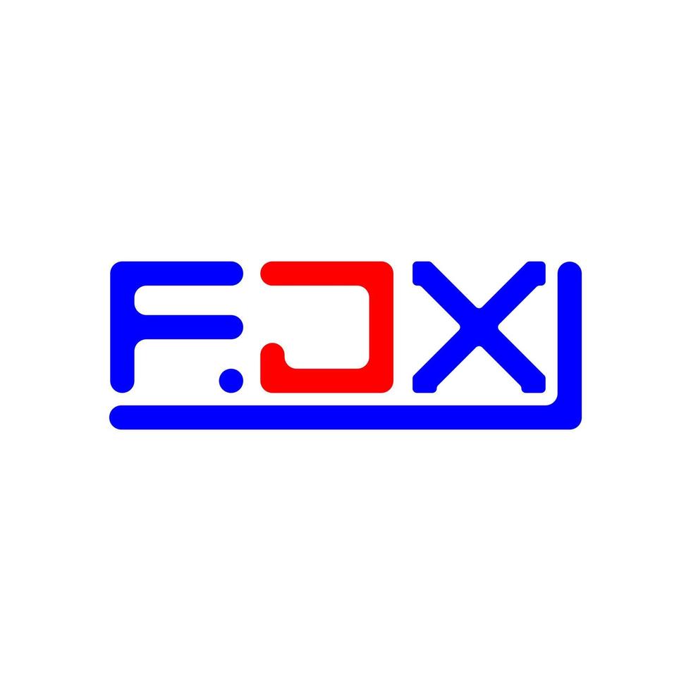 fjx Brief Logo kreativ Design mit Vektor Grafik, fjx einfach und modern Logo.