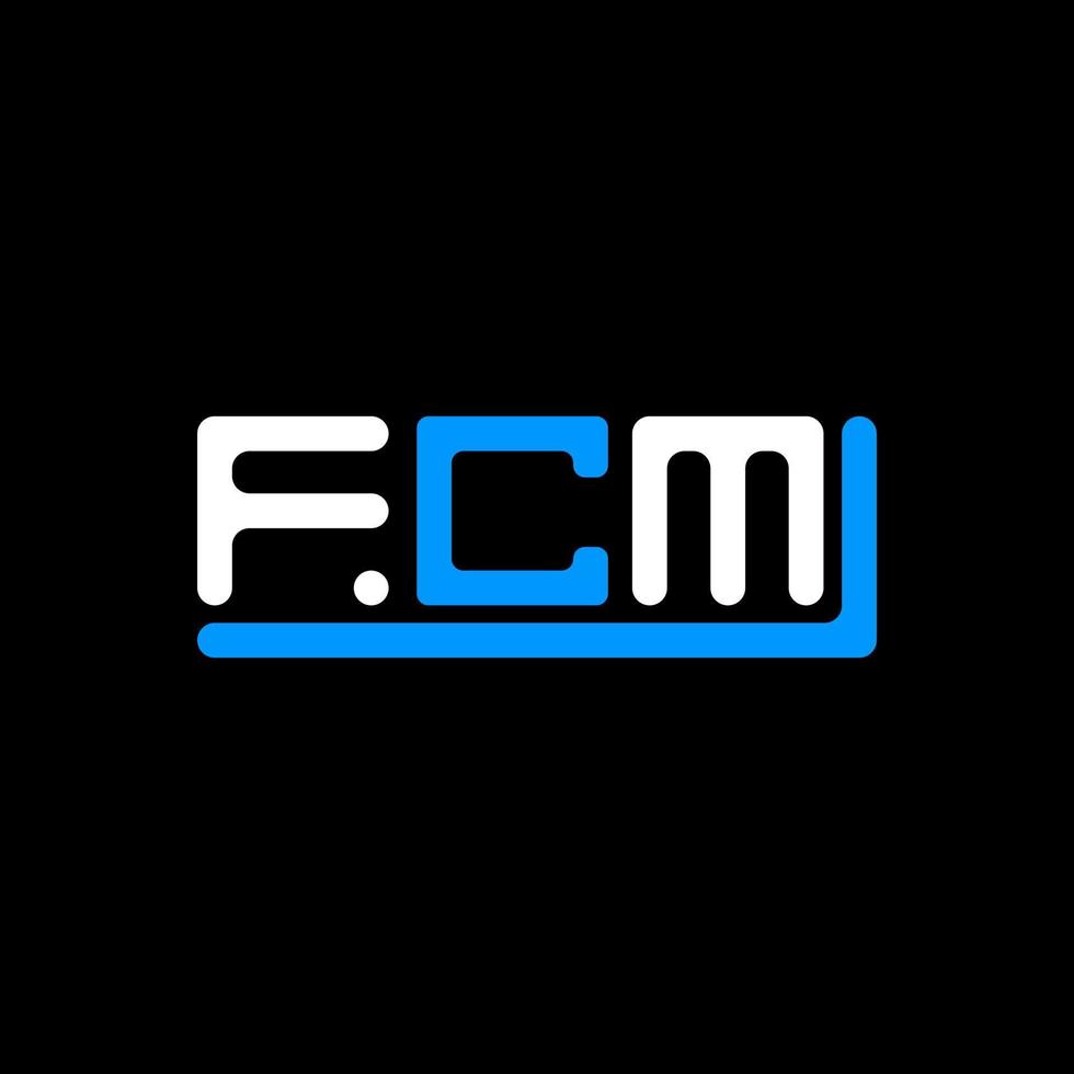 fcm Brief Logo kreativ Design mit Vektor Grafik, fcm einfach und modern Logo.
