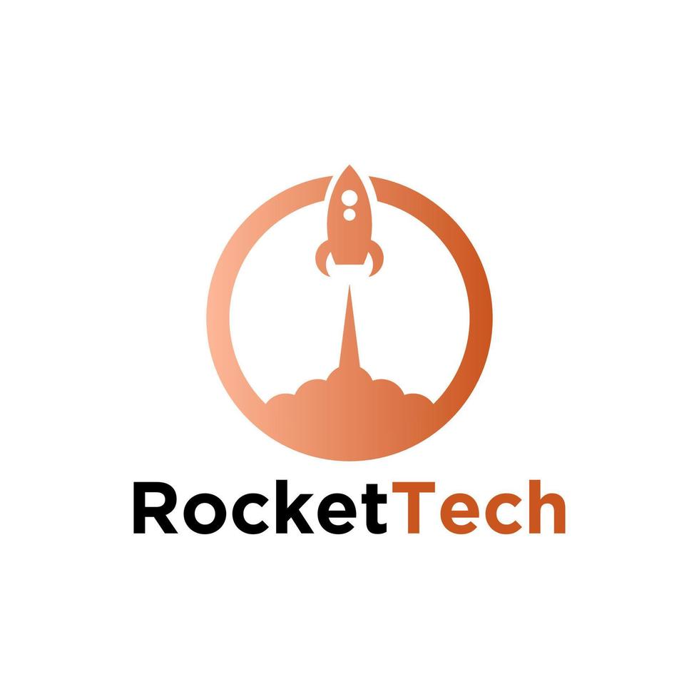 modern Rakete Logo Vektor. Logo Vorlage Vektor mit einfach und bunt Konzept, Rakete Technologie Illustration, Symbol Symbol von Software Technologie Digital Vorlage