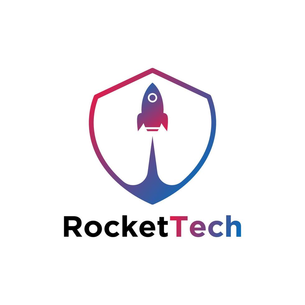 modern Rakete Logo Vektor. Logo Vorlage Vektor mit einfach und bunt Konzept, Rakete Technologie Illustration, Symbol Symbol von Software Technologie Digital Vorlage