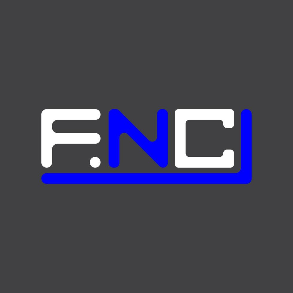 fnc Brief Logo kreativ Design mit Vektor Grafik, fnc einfach und modern Logo.