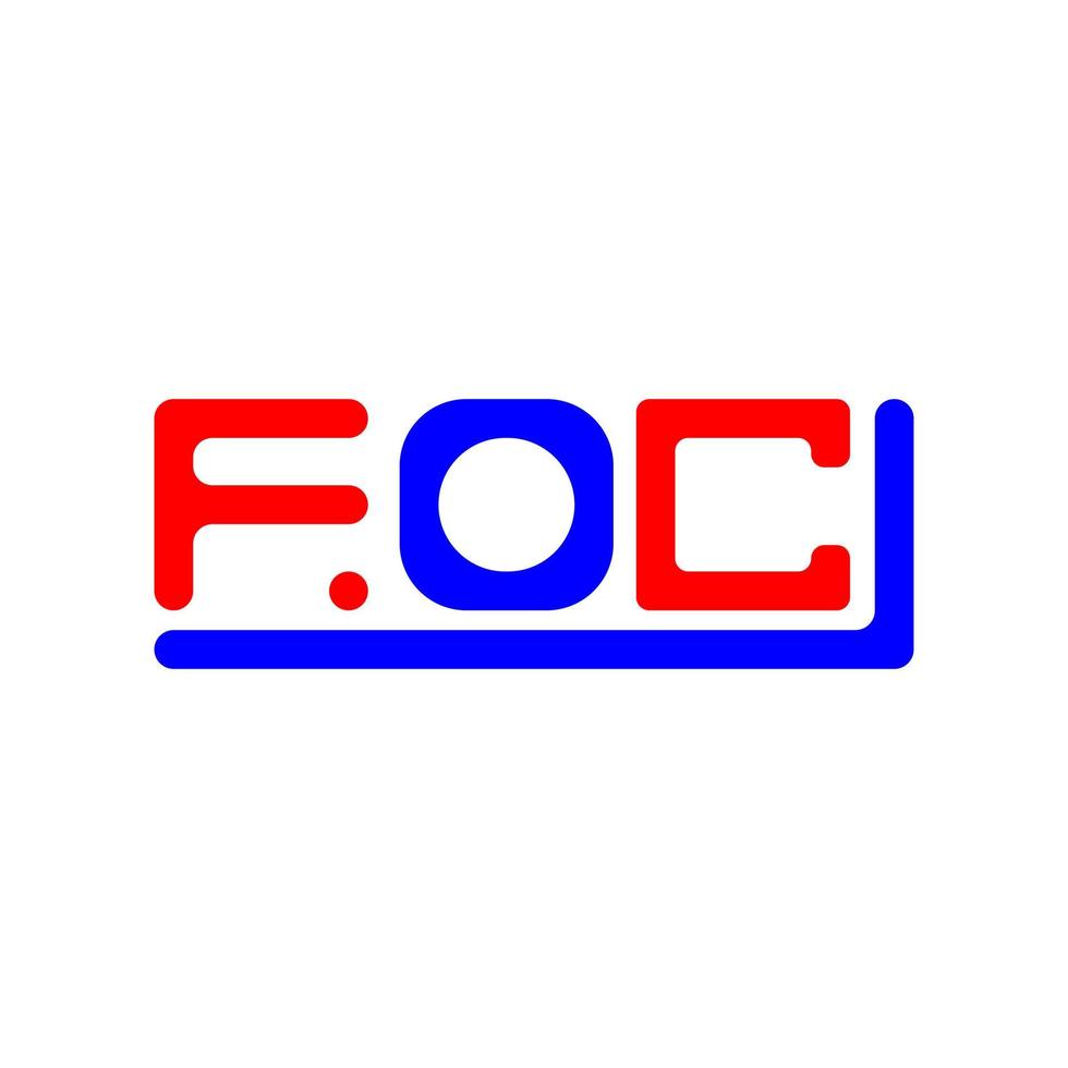 foc brev logotyp kreativ design med vektor grafisk, foc enkel och modern logotyp.