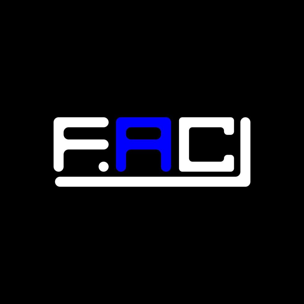 fac brev logotyp kreativ design med vektor grafisk, fac enkel och modern logotyp.