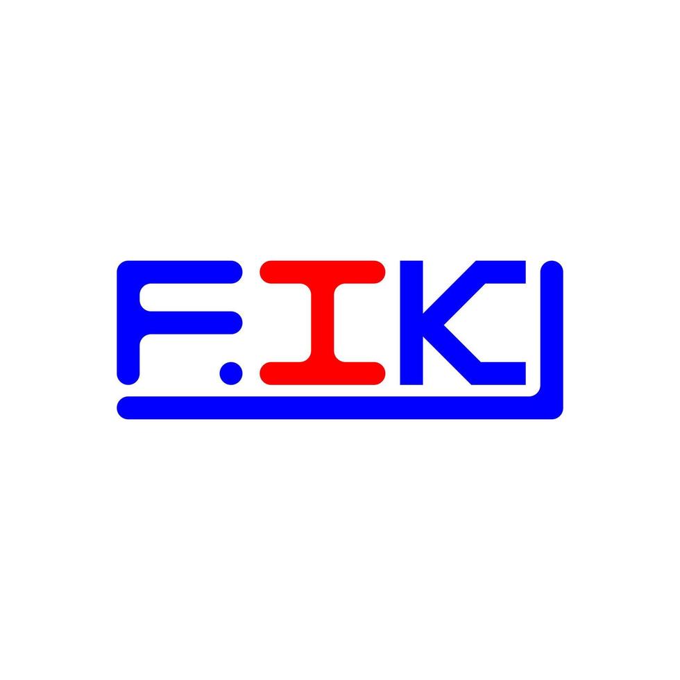 fik Brief Logo kreativ Design mit Vektor Grafik, fik einfach und modern Logo.