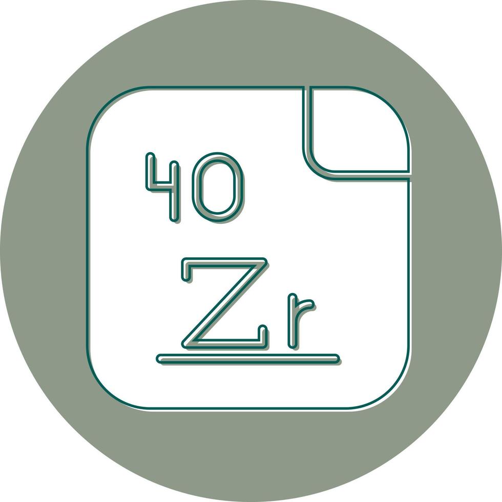 zirkonium vektor ikon