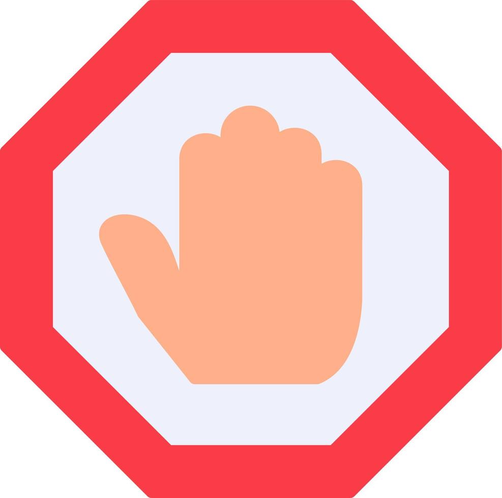 Stop-Schild-Vektor-Symbol vektor