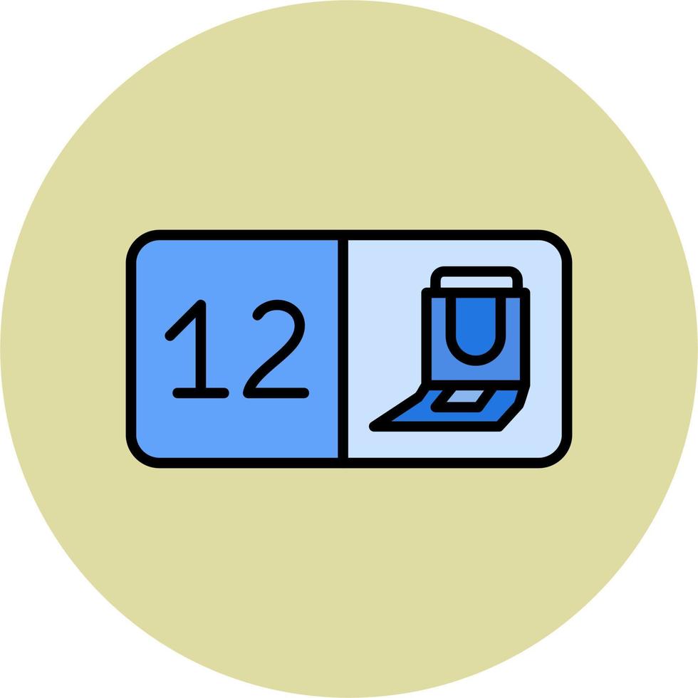Sitz Nummer zwölf Vektor Symbol
