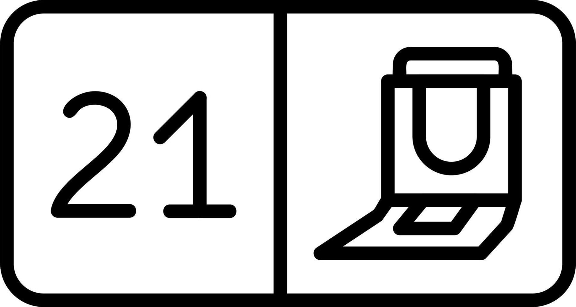 Sitz Nummer zwanzig einer Vektor Symbol