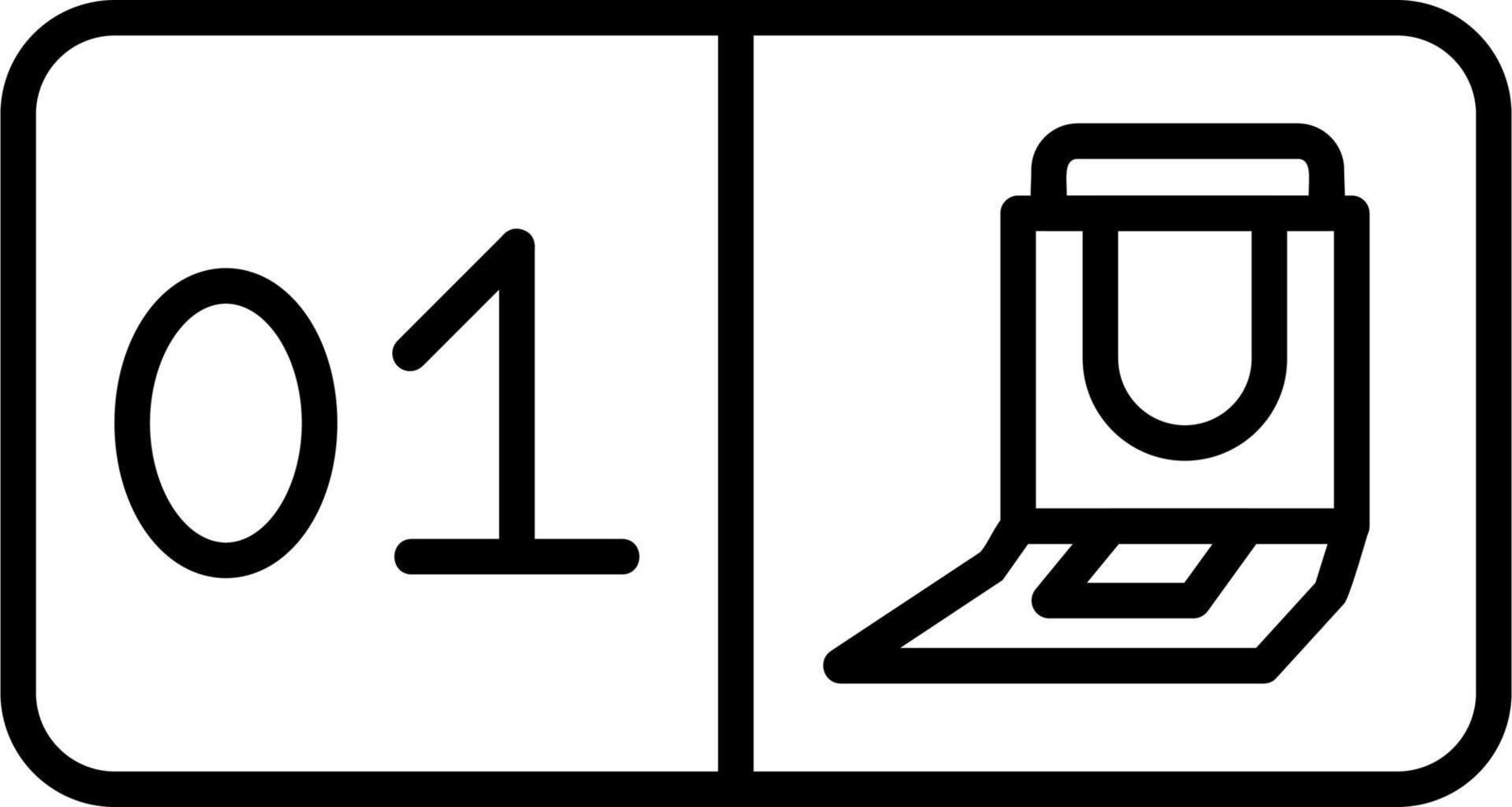 Sitz Nummer einer Vektor Symbol
