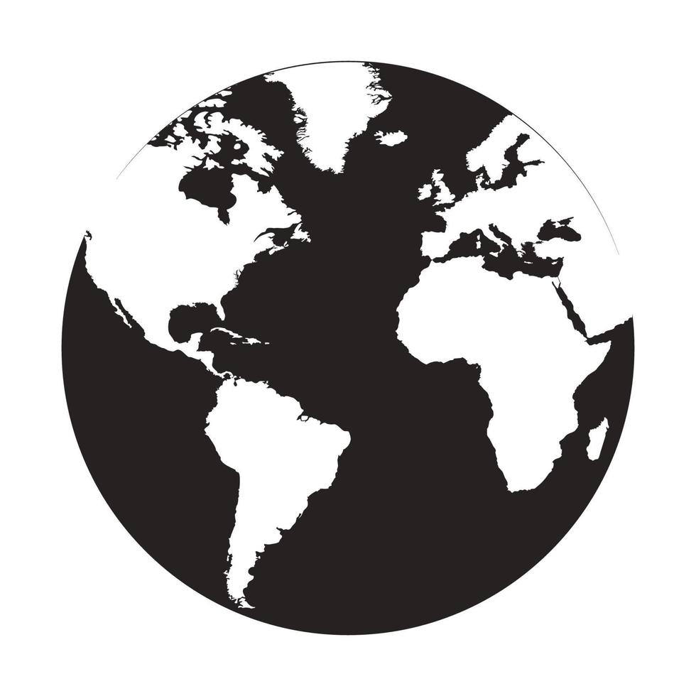 Globus, Erde Symbol Glyphe vektor