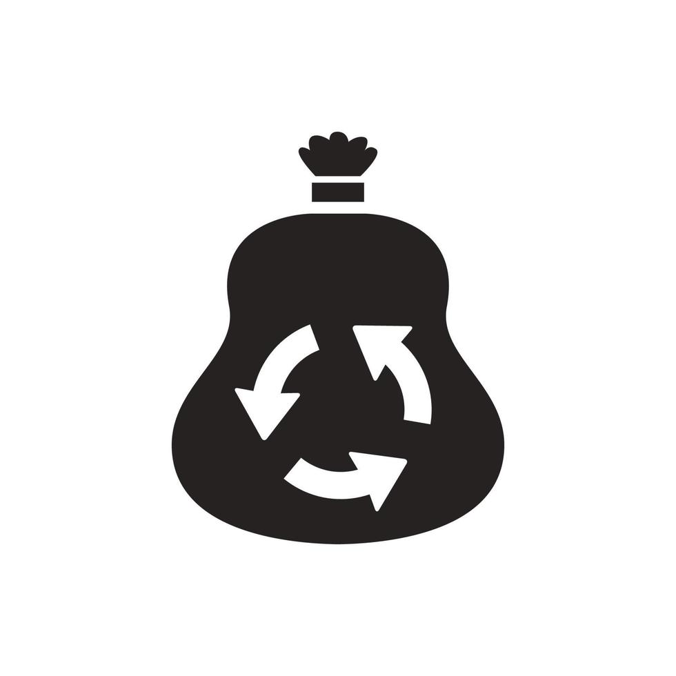 Müll können Symbol eben Design Symbol solide, Glyphe, schwarz. vektor