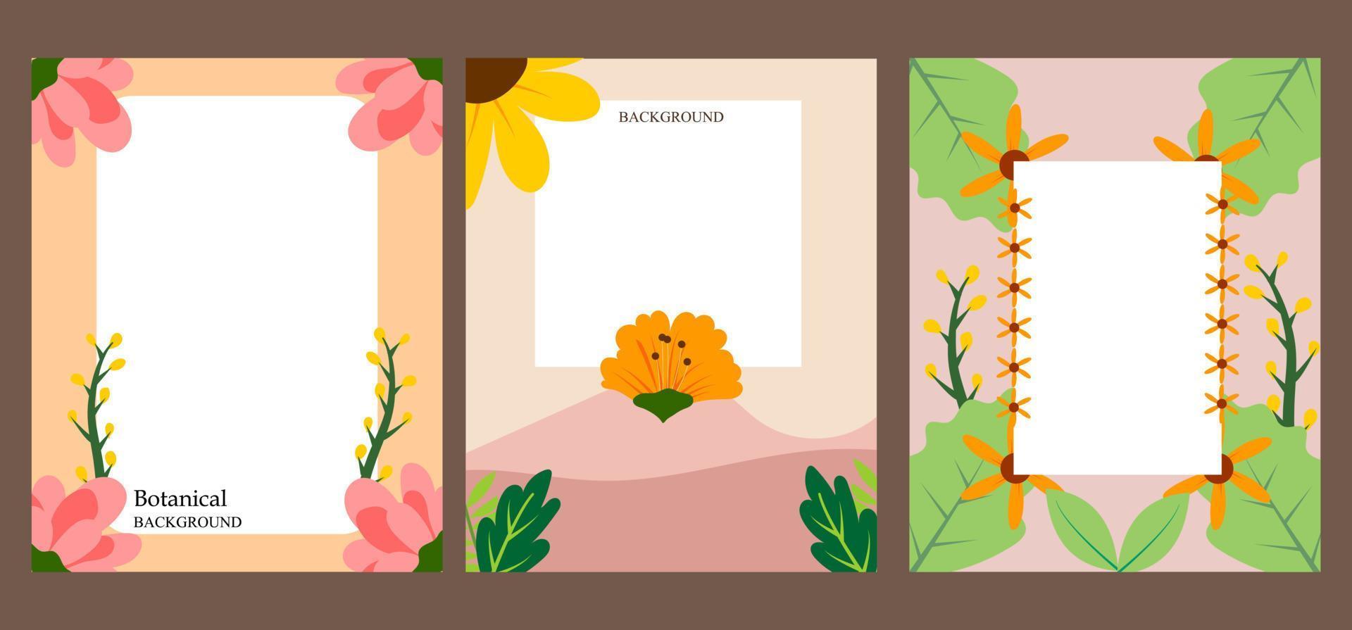 modern Jahrgang Rosa Vorlagen. Hochzeit und Geburtstag Einladungen. Blumen- Frames und Hintergründe Design. Vektor Illustration.