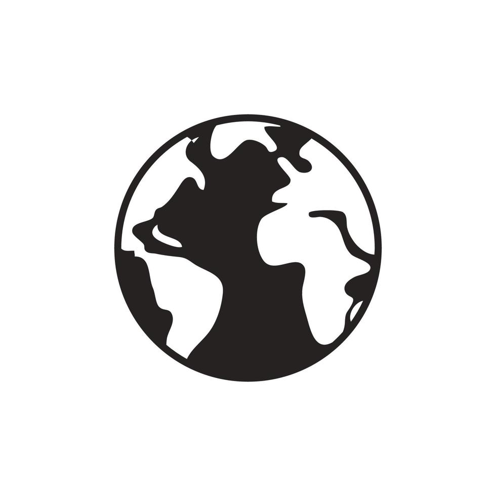 Globus, Erde Symbol Glyphe vektor