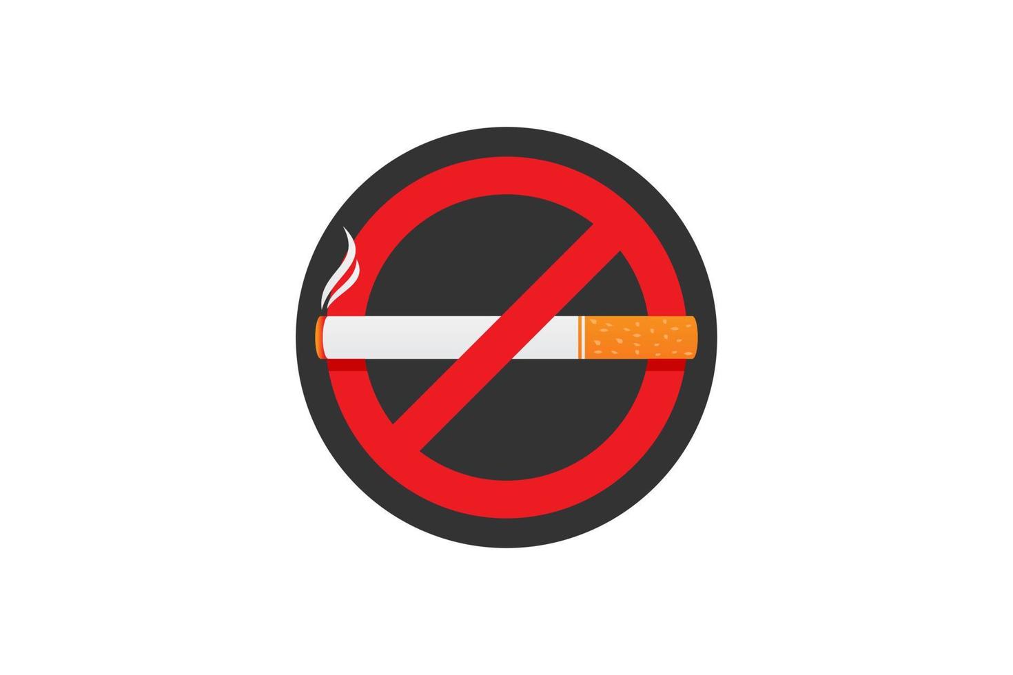 Nej rökning tecken ikon symbol vektor design