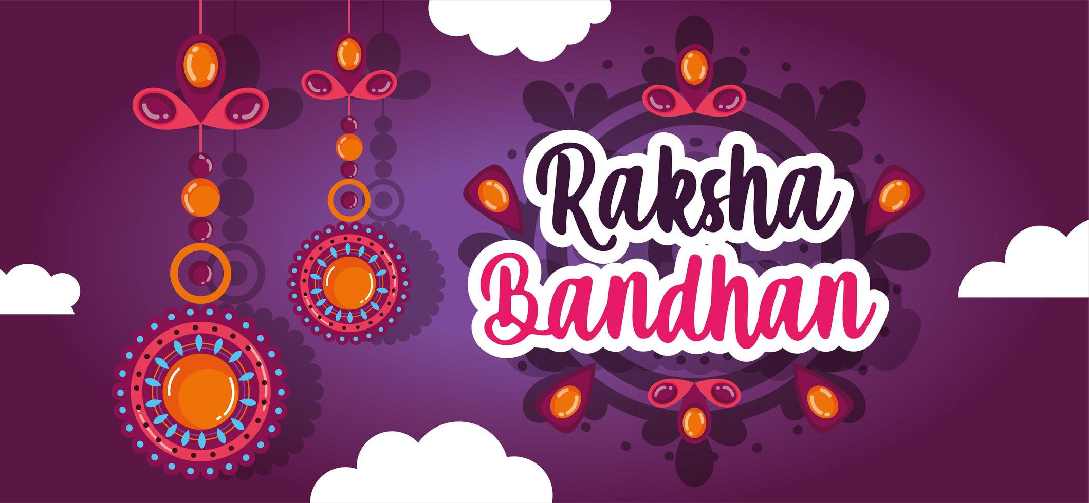 glücklicher Raksha Bandhan Bannerentwurf vektor