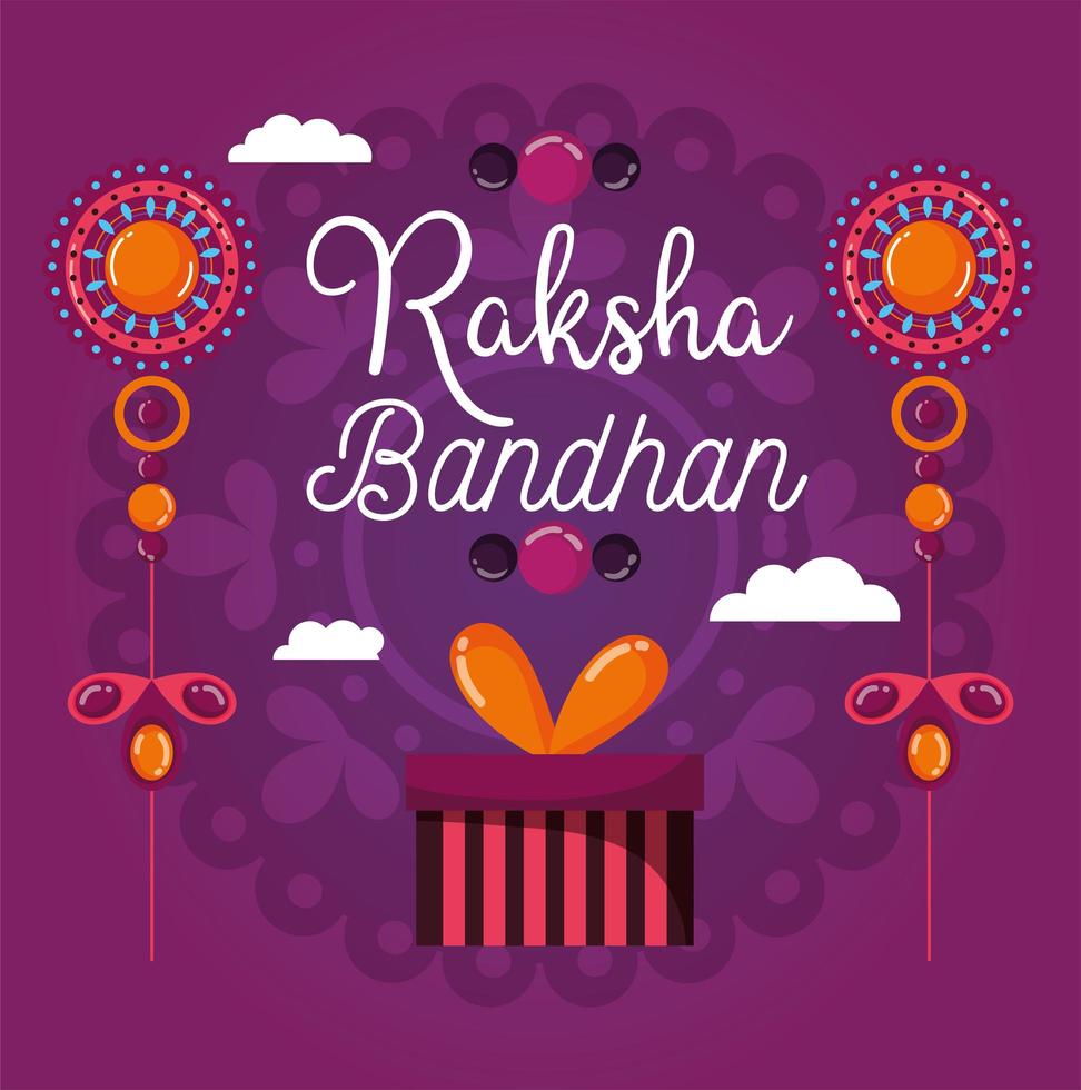 glad raksha bandhan affischdesign vektor