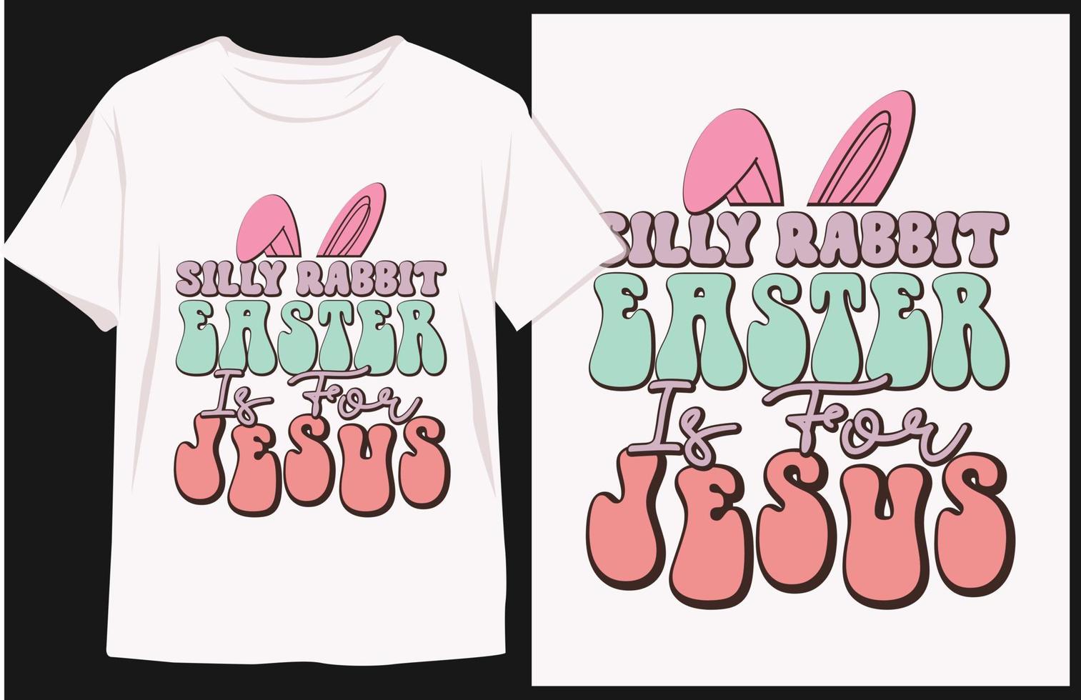 groovig Stil Ostern Tag T-Shirt Design. Ostern Sonntag t Hemd Design Vektor