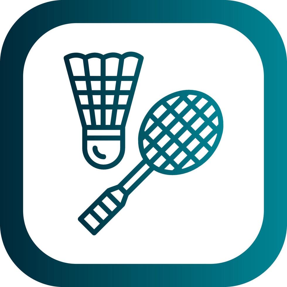 Badminton-Vektor-Icon-Design vektor