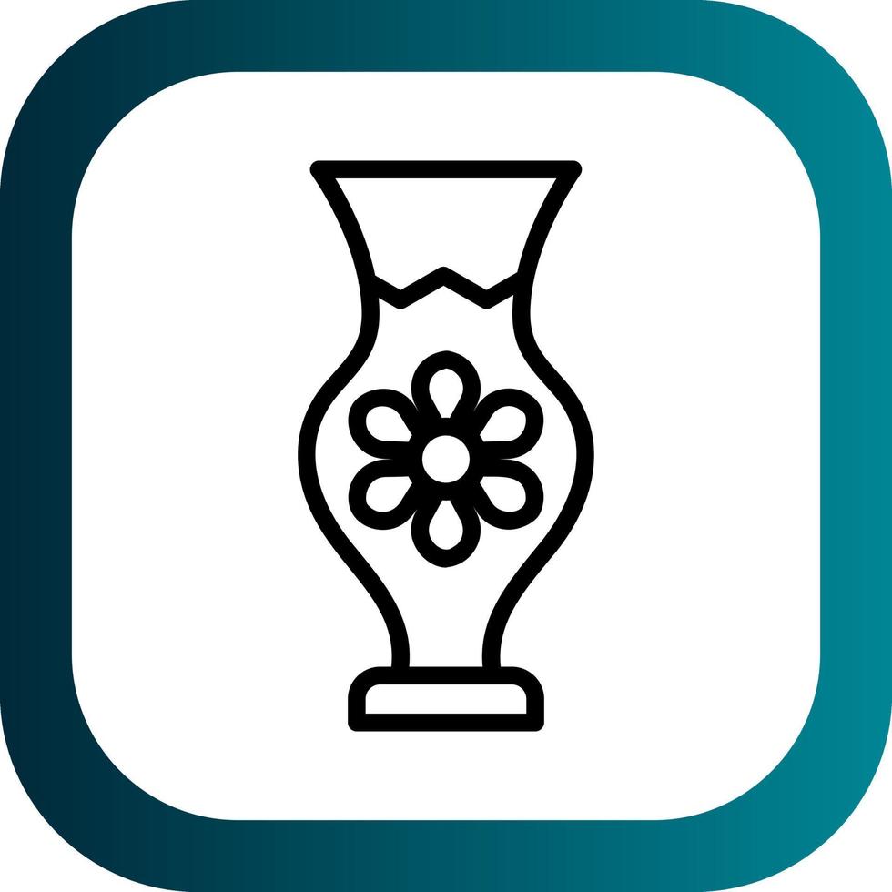 Vase-Vektor-Icon-Design vektor