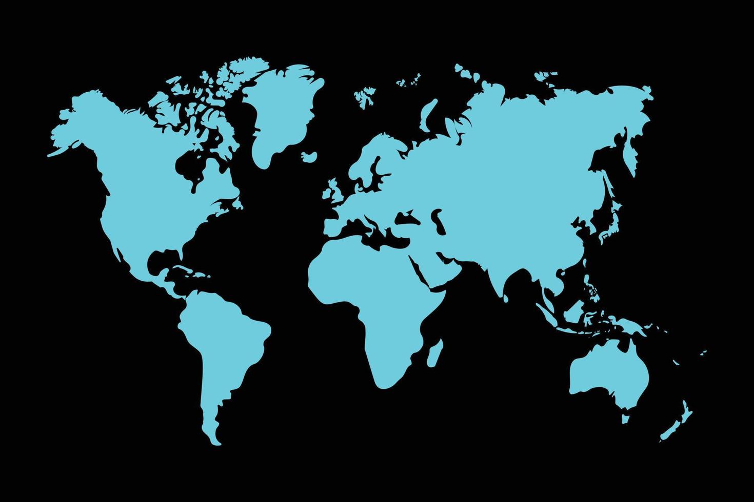 Erde Karte im Blau isoliert vektor