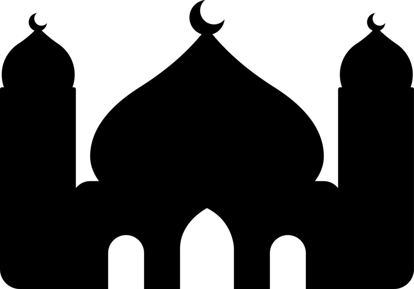 einfach Symbol von Moschee mit einfarbig Farbe zum Ramadan Design Grafik. Vektor Grafik Ressource zum Ramadan Feier im Muslim Kultur und Islam Religion. Symbol ein Muslim Platz von Anbetung und beten