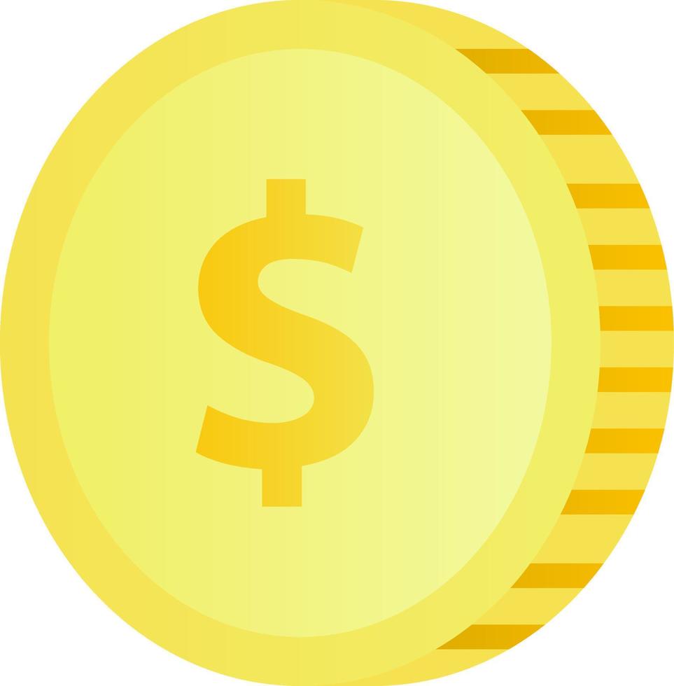 lutning ikon av realistisk mynt klämma konst med skinande gyllene Färg för design grafisk. 3d vektor illustration för företag, finansiera, rikedom, marknadsföra, affär, betalning eller ekonomi grafisk resurs